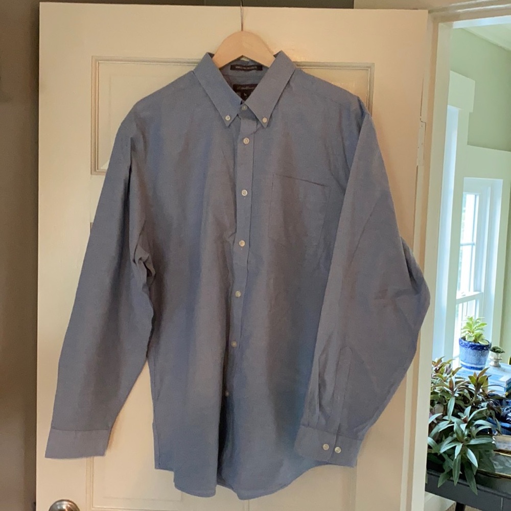 Blue Eddie Bauer button up dress shirt